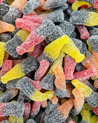Bouteille  multicolore  acidulées